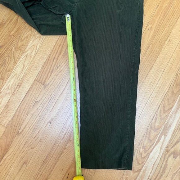 Land’s End Dark Olive Flat Front Corduroy Chino pants size 42 - Picture 7 of 10